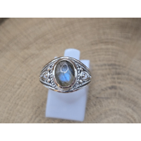 Echt zilveren ring met Labradoriet